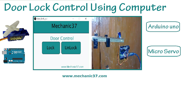  pc से control कोने बाला door lock unlock system 